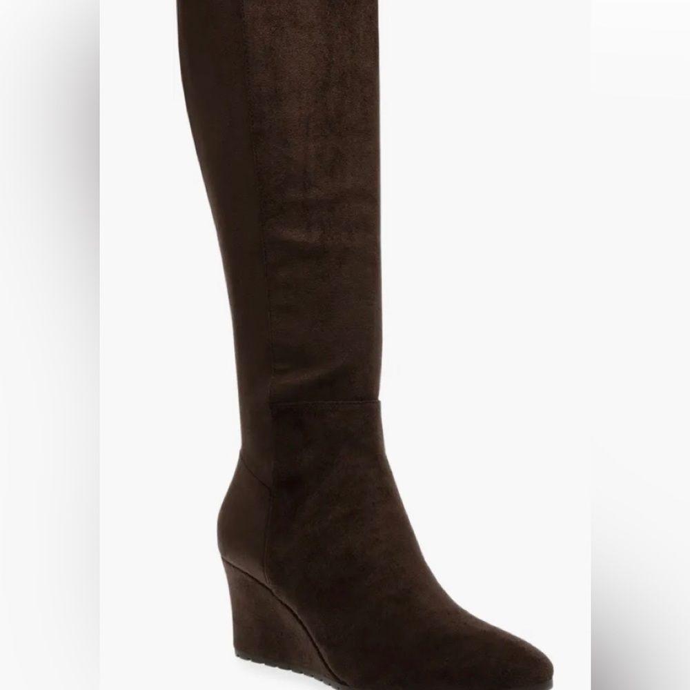 Anne Klein Women's Alanna Wedge Boot Knee High Mid-Calf